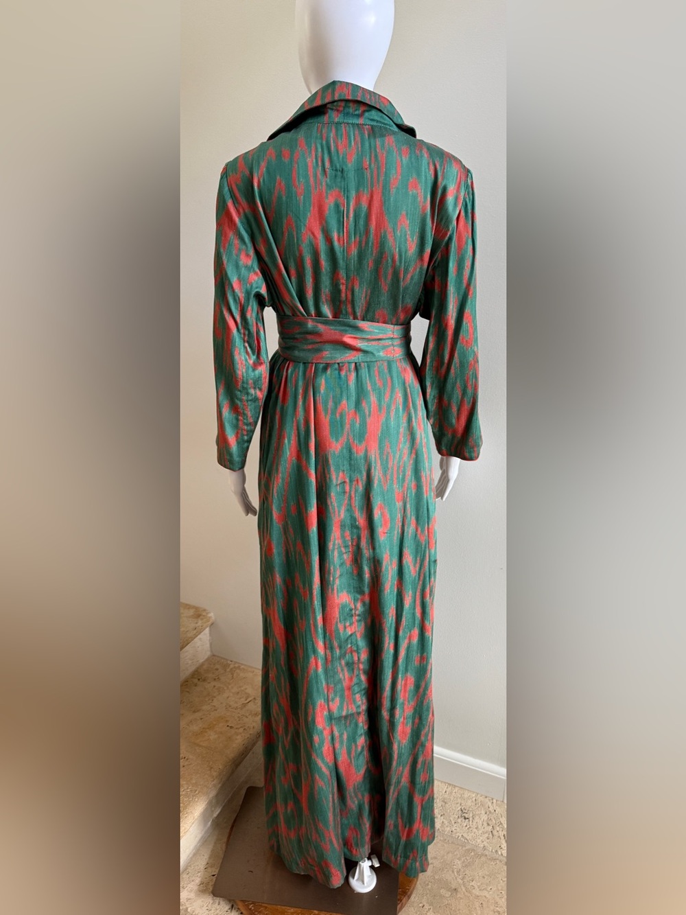 IBU MOVEMENT Ikat-Print Shirt Maxi Dress, Size XL - Picture 4 of 6